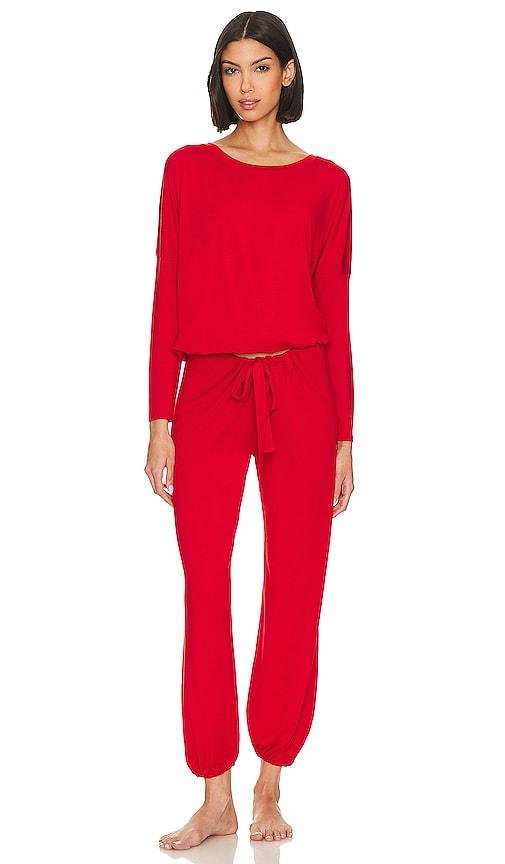 eberjey Gisele Slouchy Pajama Set in Red by EBERJEY