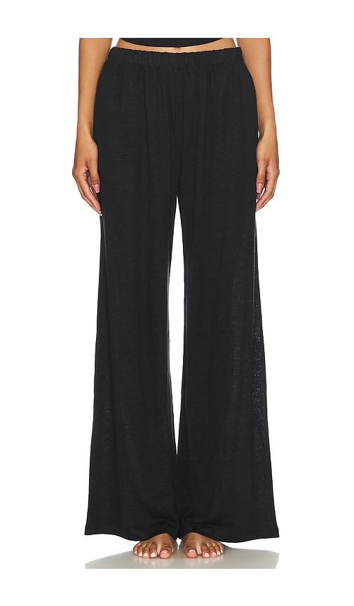 eberjey Organic Linen Pant in Black by EBERJEY