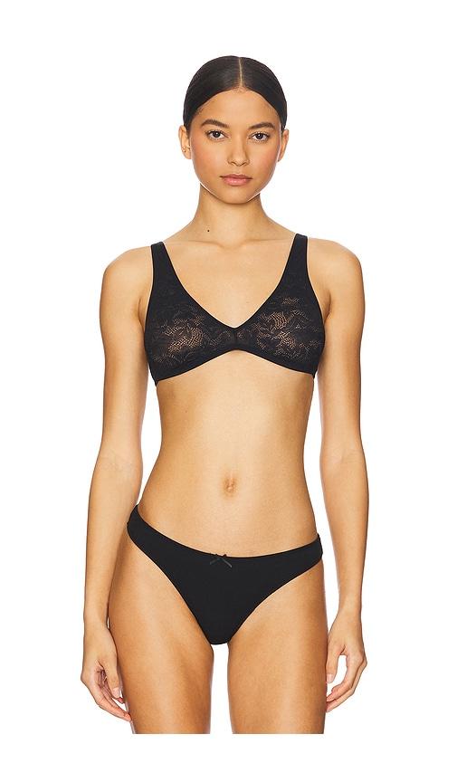 eberjey Pima Thong in Black by EBERJEY