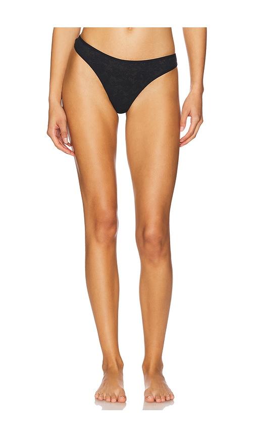 eberjey Recycled Lace Thong in Black by EBERJEY