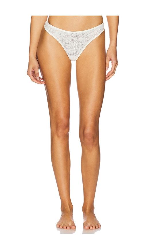 eberjey Recycled Lace Thong in Ivory by EBERJEY
