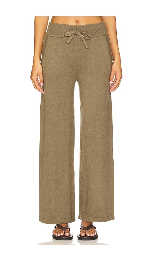 eberjey Recycled Sweater Pant in Olive by EBERJEY eberjey Recycled Sweater Pant in Olive by EBERJEY