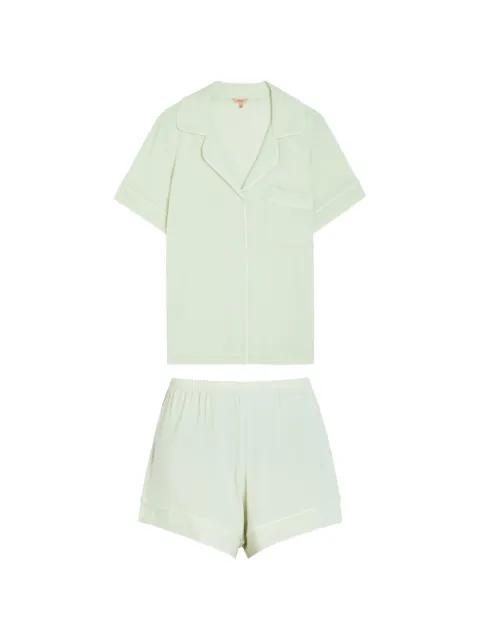 piped short-sleeve pajamas set by EBERJEY