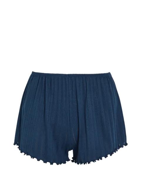 pointelle-knit ruffled shorts by EBERJEY