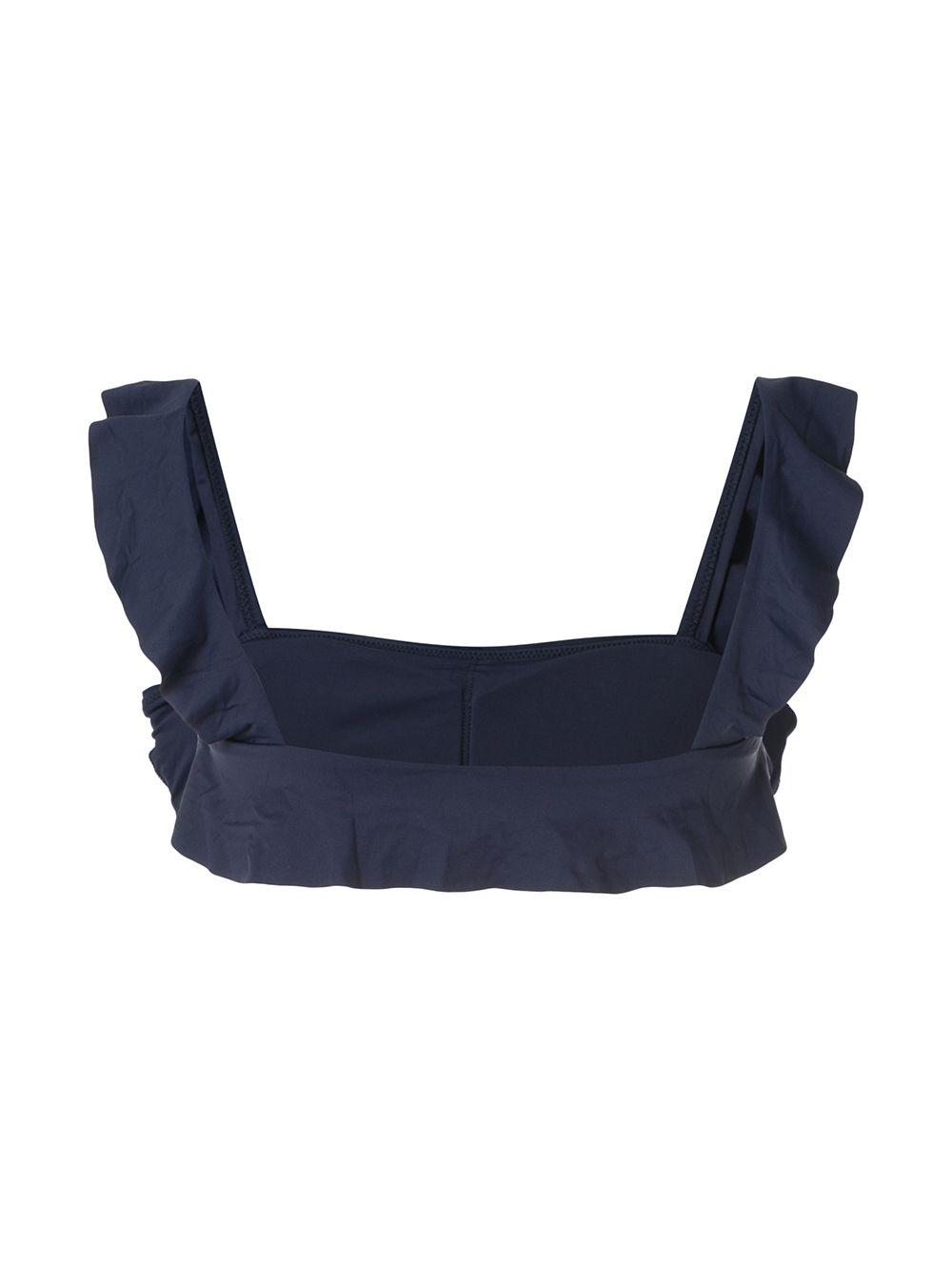ruffle-trim bikini top by EBERJEY