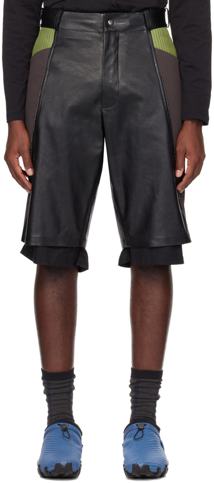 Black Kiko Kostadinov Edition Inayat Shorts by ECCO.KOLLEKTIVE