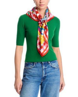 Beach Picnic Square Silk Scarf by ECHO