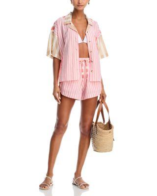 Cassis Camp Shirt & Shorts Swim Cover-Up by ECHO