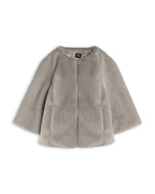 Collarless Faux Fur Jacket by ECHO