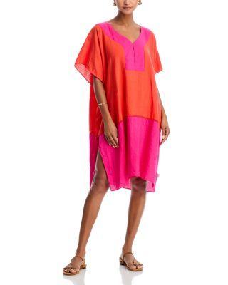 Colorblocked Siesta Caftan Swim Cover-Up by ECHO Colorblocked Siesta Caftan Swim Cover-Up by ECHO