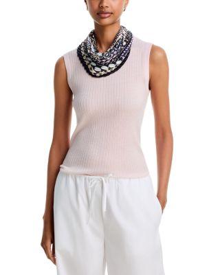 Dots On Dots Pleated Diamond Scarf by ECHO