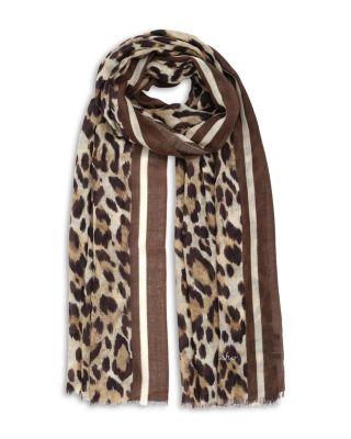 Leopard Print Wrap Scarf by ECHO