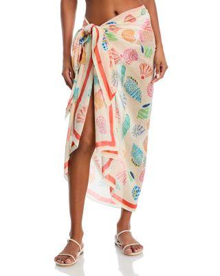 Sea Shells Sarong Swim Cover-Up by ECHO