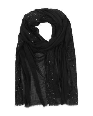 Sequin Gauze Wool Wrap by ECHO