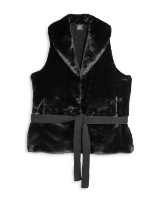 Shawl Collar Faux Fur Vest by ECHO