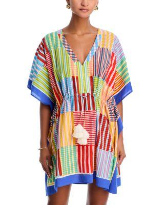 Stripe Illusion Butterfly Caftan Swim Cover-Up by ECHO