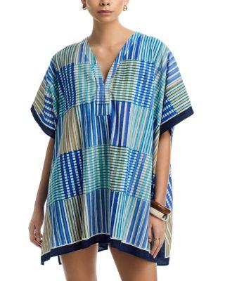 Stripe Illusion Caftan Swim Cover-Up by ECHO