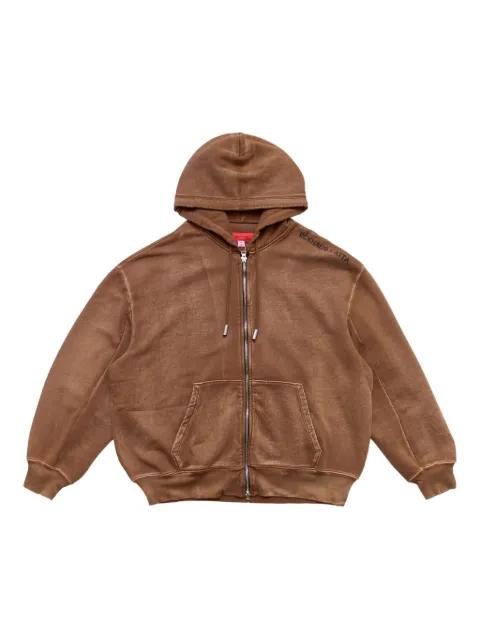 Bison zip-front hoodie by ECKHAUS LATTA