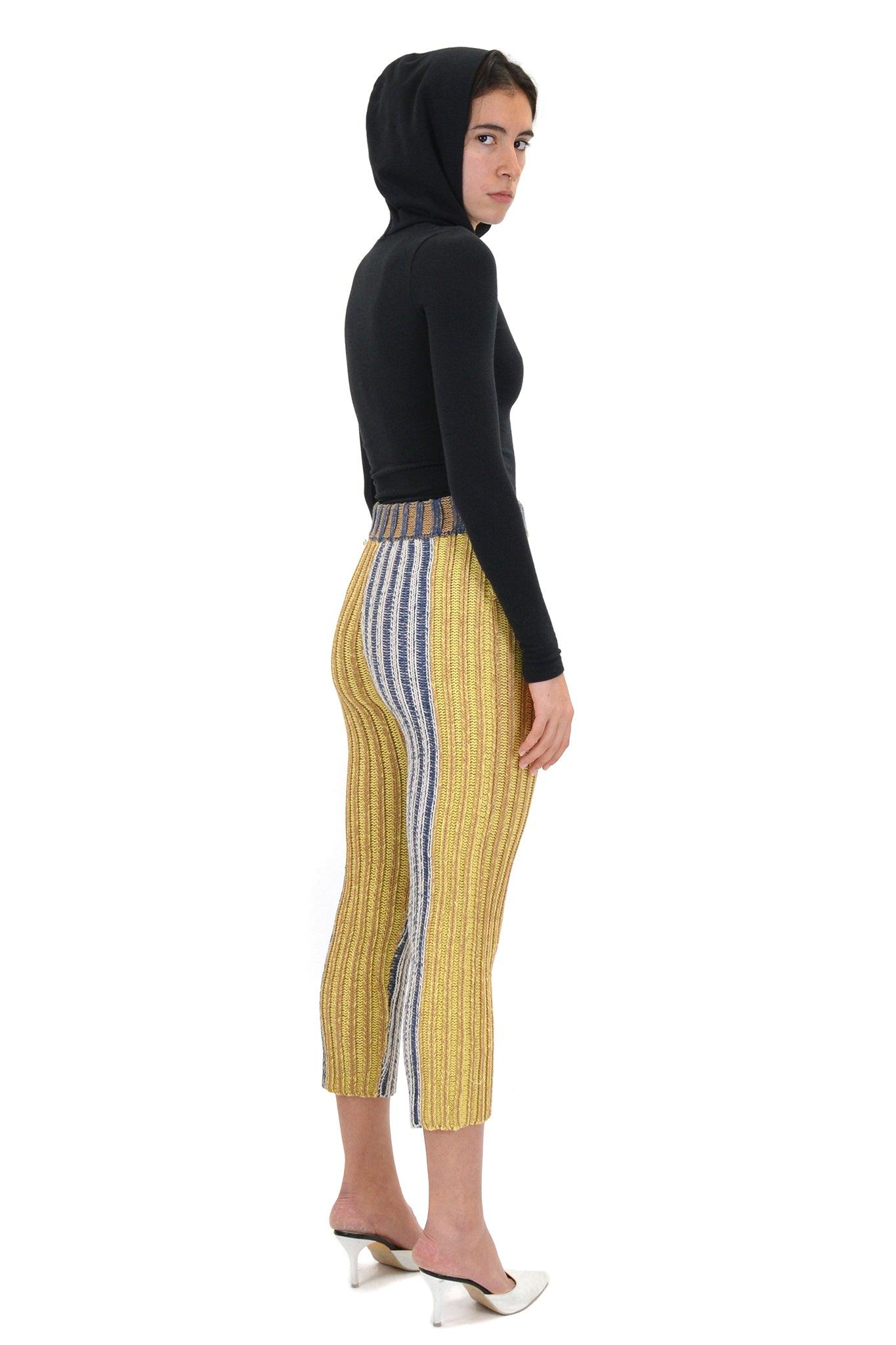 Eckhaus Latta Two-Tone Knit Capri Pant by ECKHAUS LATTA