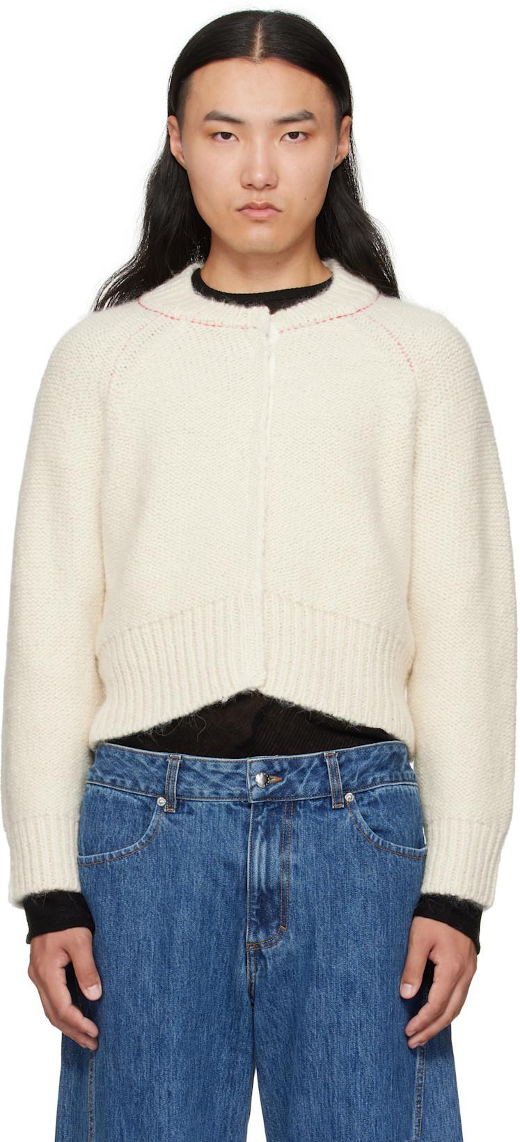 Off-White Fisherman's Cardigan by ECKHAUS LATTA