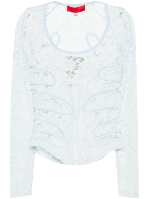 Seraph floral-lace top by ECKHAUS LATTA
