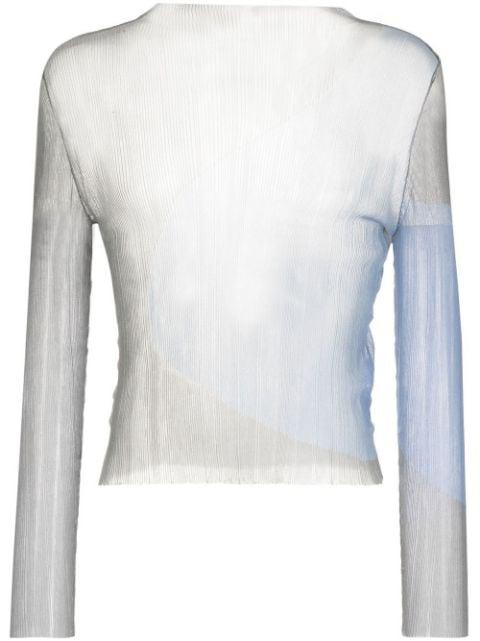 Watercolor long-sleeve top by ECKHAUS LATTA