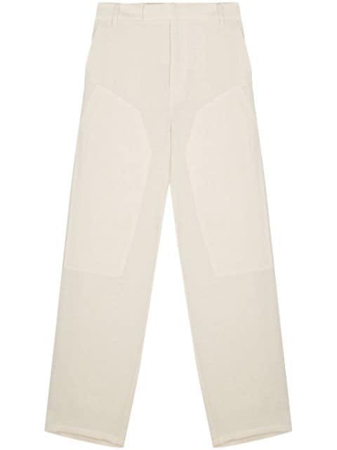 basket weave loose-fit trousers by ECKHAUS LATTA