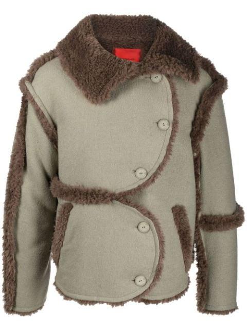 fleece-trim Sherpa jacket by ECKHAUS LATTA