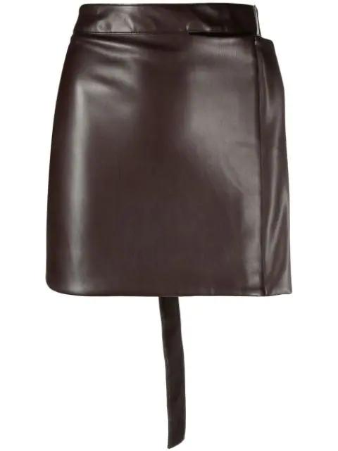 high-waisted belted mini skirt by ECKHAUS LATTA