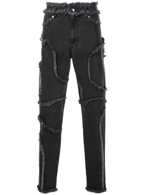 seam-detail cropped jeans by ECKHAUS LATTA