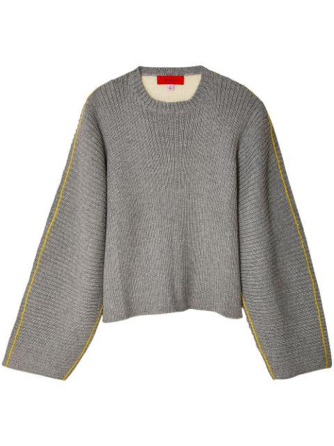 striped ribbed jumper by ECKHAUS LATTA