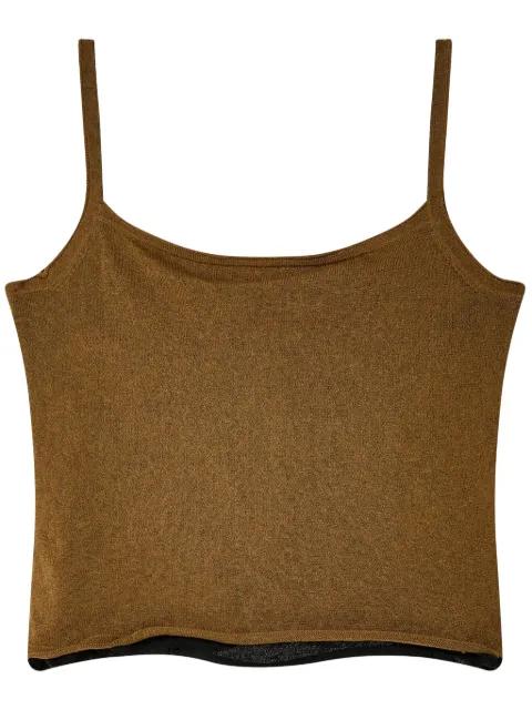 veil-detail tank top by ECKHAUS LATTA