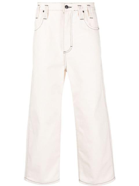 wide-leg cropped trousers by ECKHAUS LATTA