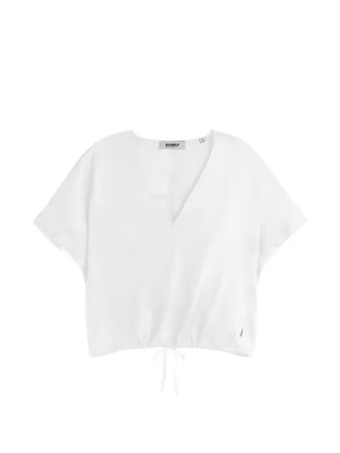 Dora drawstring-hem V-neck shirt by ECOALF