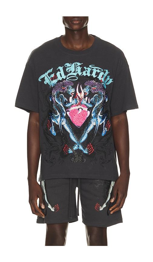 Ed Hardy Panteras Boxy Tee in Grey by ED HARDY