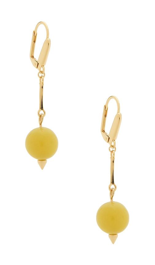Eddie Borgo Beaded Sphere Teardrop Earrings in Green by EDDIE BORGO