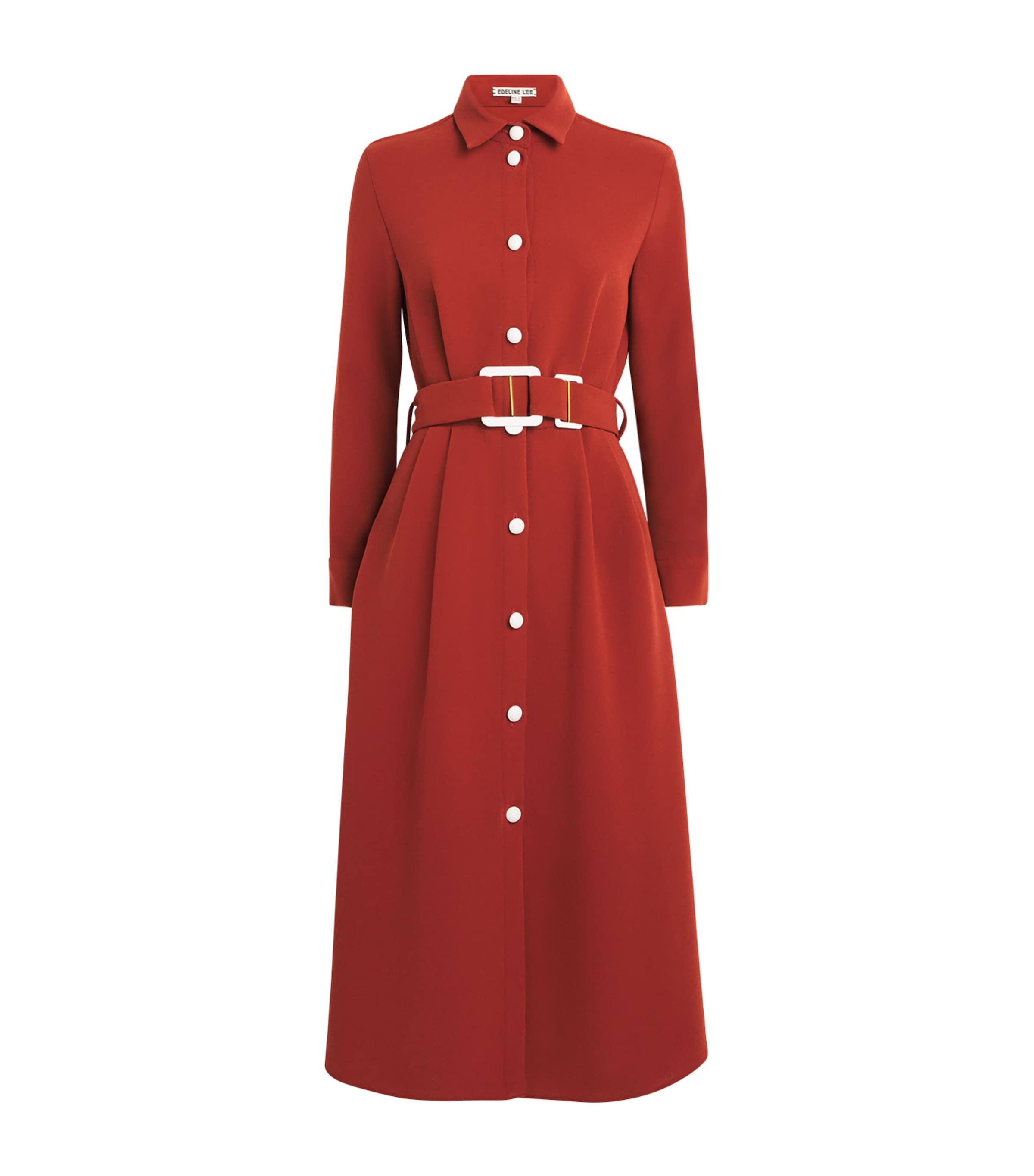 Edeline Lee Belted Echo Midi Shirt Dress by EDELINE LEE