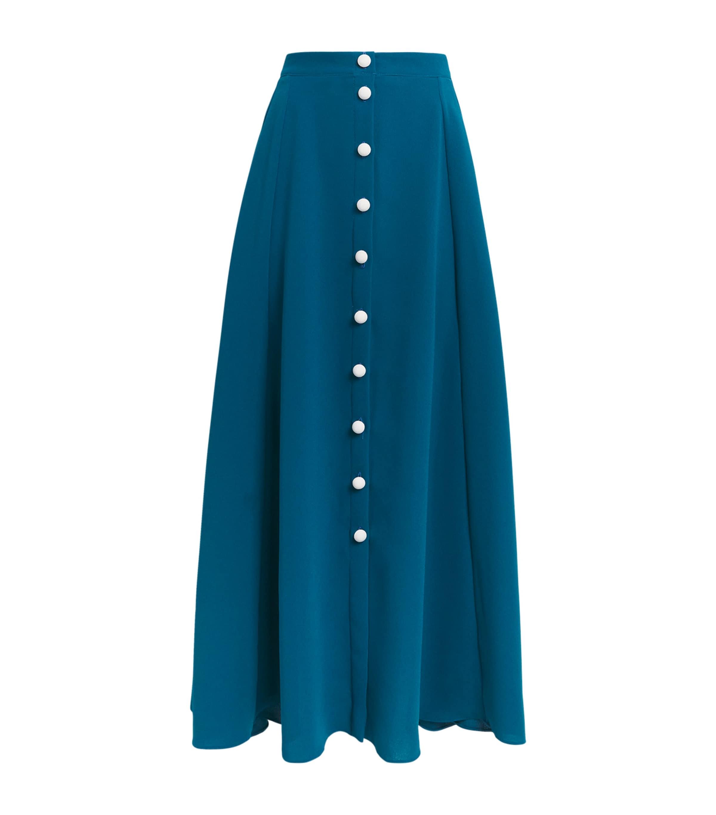 Edeline Lee Georgette Jab Midi Skirt by EDELINE LEE