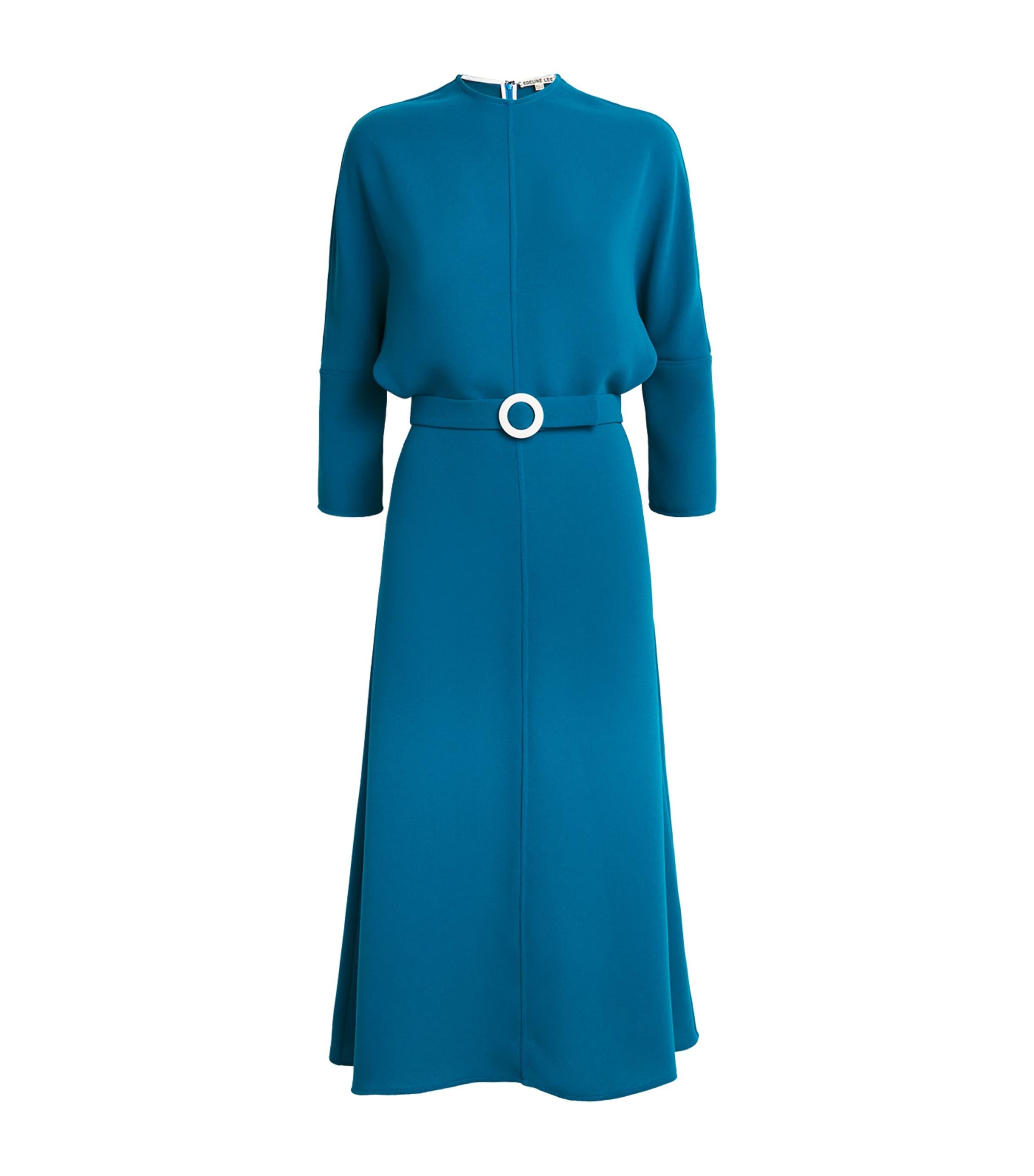 Edeline Lee Jacquard Belted Anna Midi Dress by EDELINE LEE