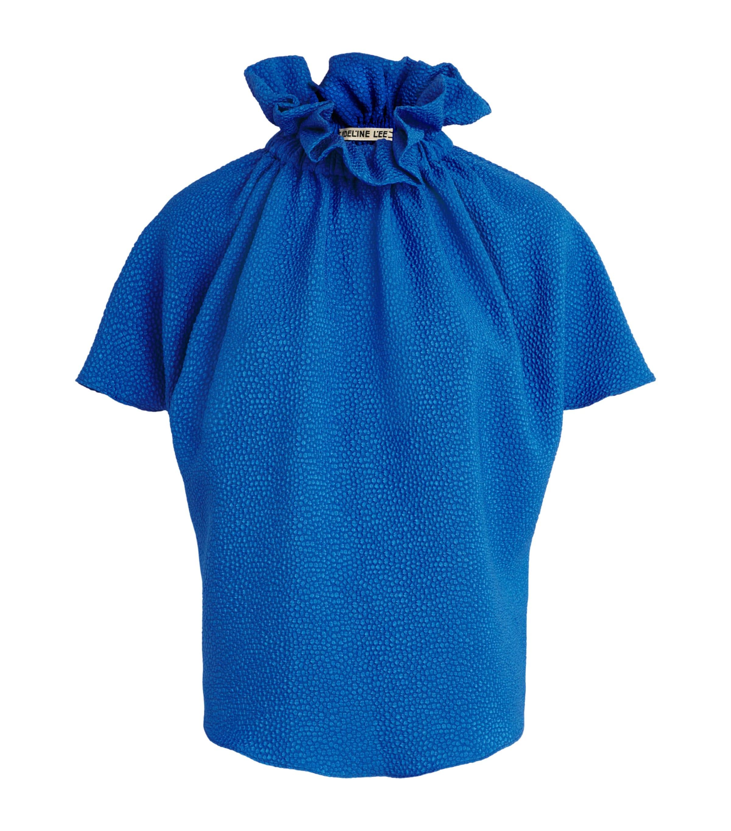Jacquard Ruff Blouse by EDELINE LEE