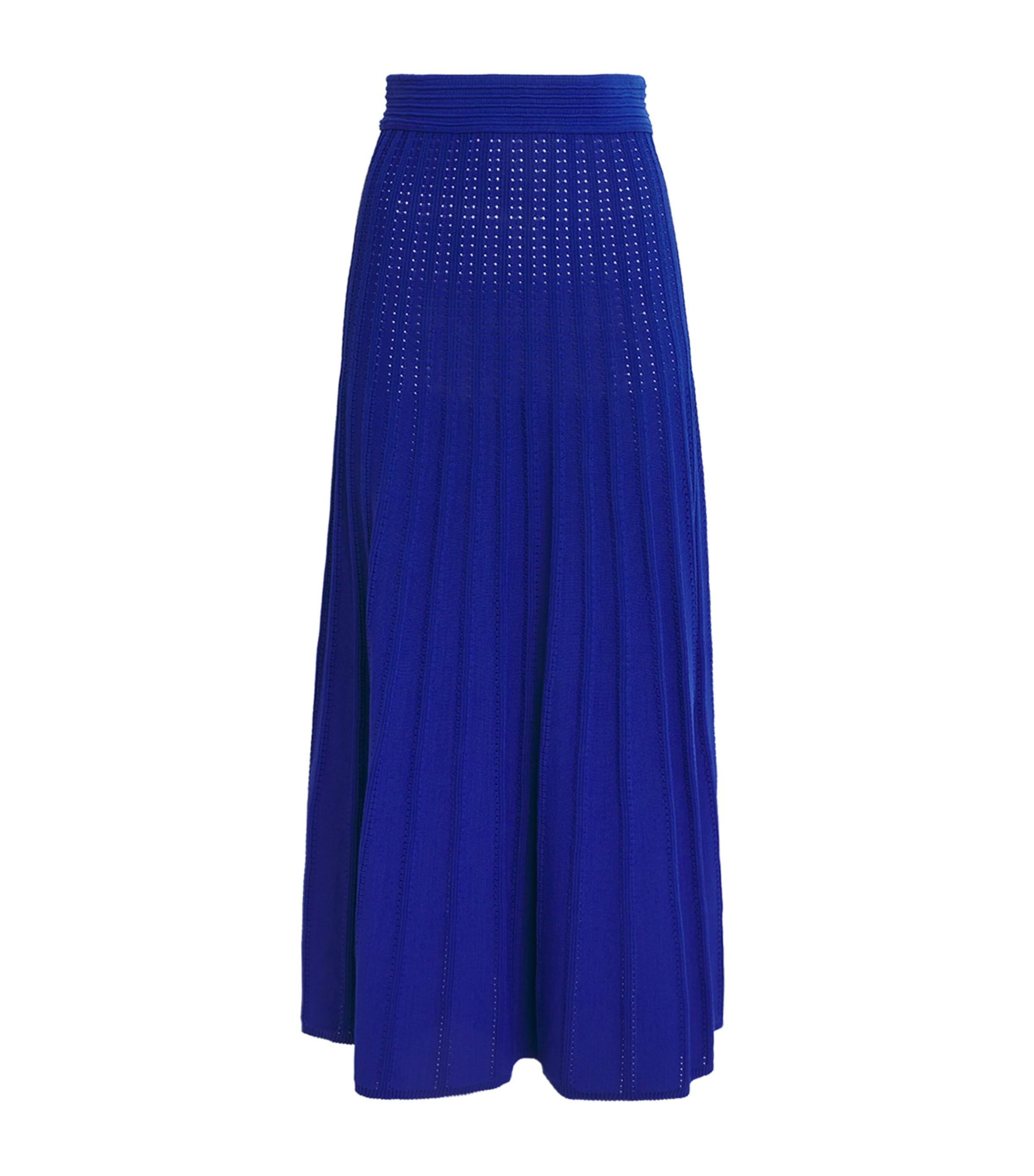 Knitted Pleated Midi Skirt by EDELINE LEE