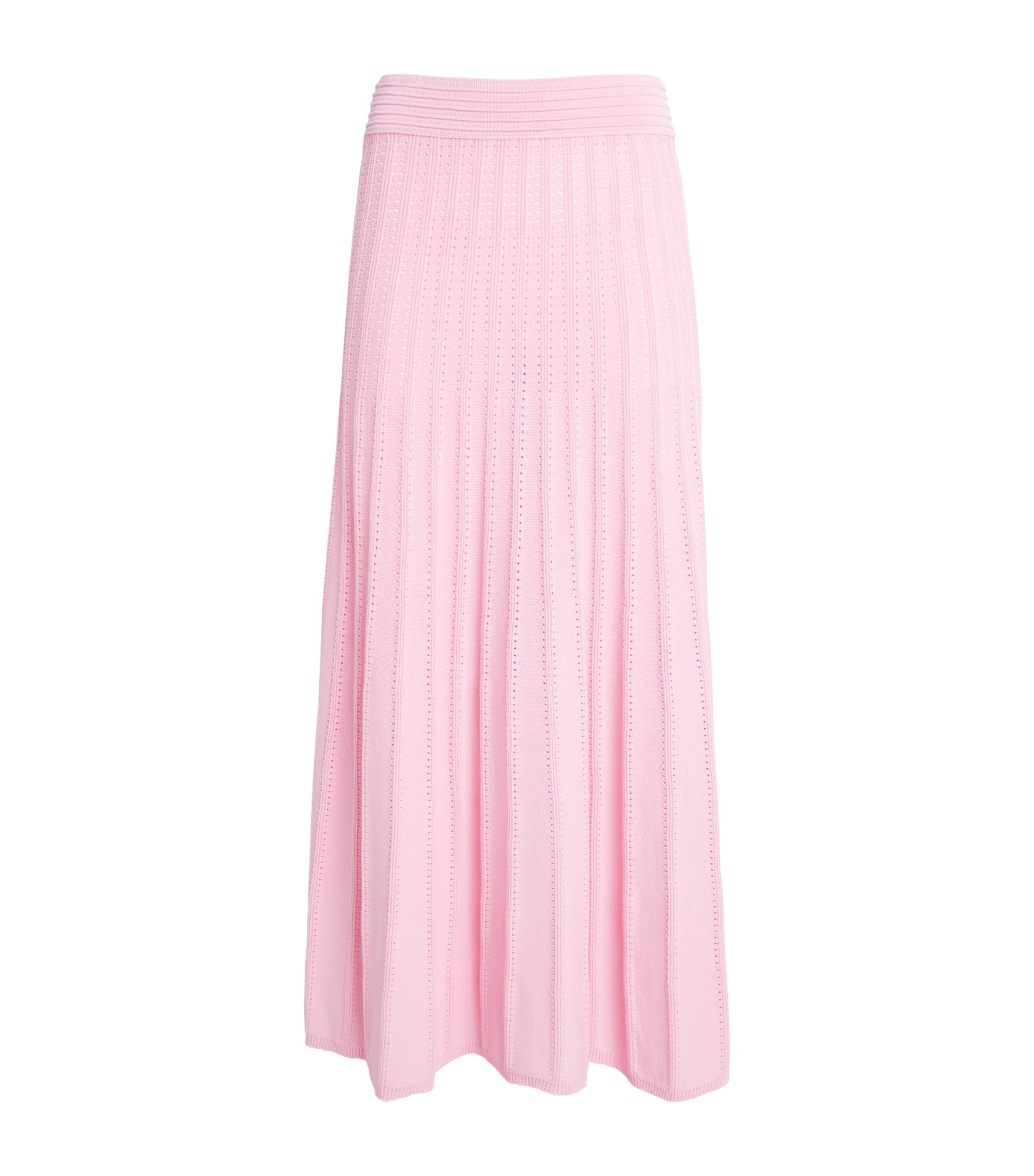 Pointelle-Knit Dora Midi Skirt by EDELINE LEE