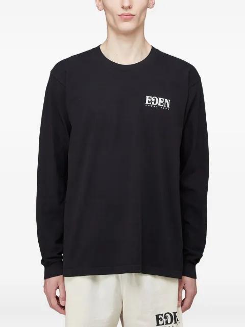 logo-print long-sleeve T-shirt by EDEN POWER CORP