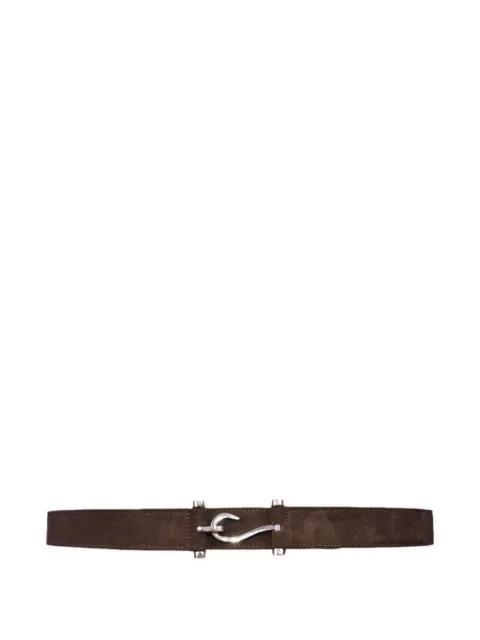 hook-buckle suede belt by EDHEN MILANO