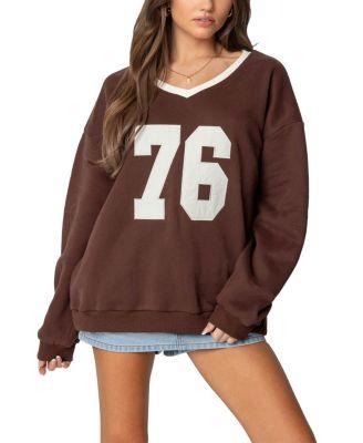76 Oversized V Neck Sweater by EDIKTED