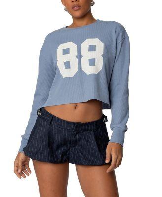 88 Waffle Long Sleeve T-Shirt by EDIKTED