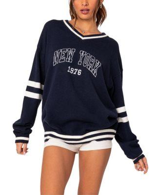 90S in New York Oversized Sweater by EDIKTED