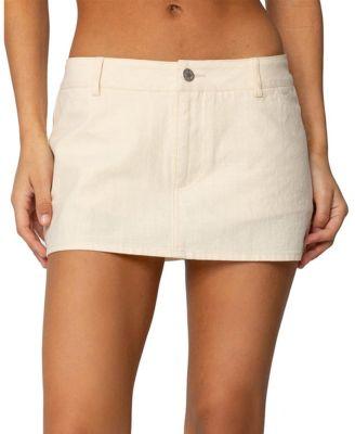 Addey Linen Look Mini Skort by EDIKTED