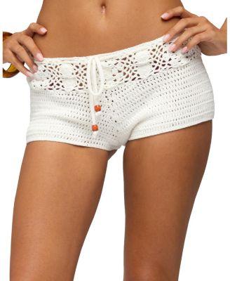 Ainara Crochet Micro Shorts by EDIKTED