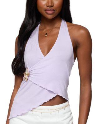 Arian Starfish Asymmetric Halter Top by EDIKTED